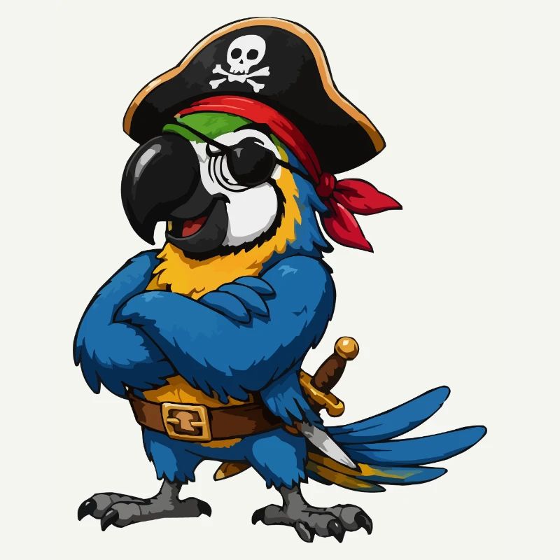 Pirate bird with eye patch