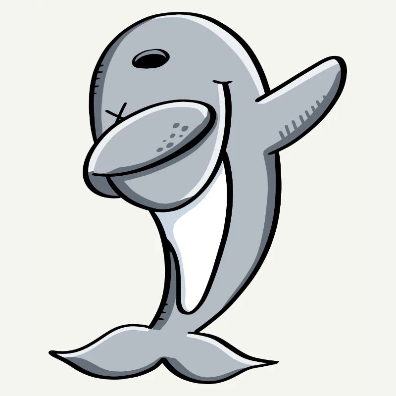 Delfin makes Dab Dance - Dabbing - Dolphin - Comic