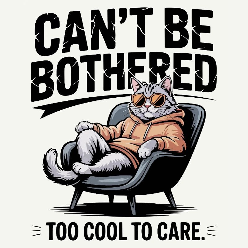 Can't Be Bothered Cat Attitude