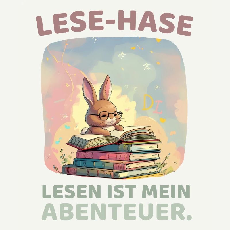 Lecture de lapin avec style aventure