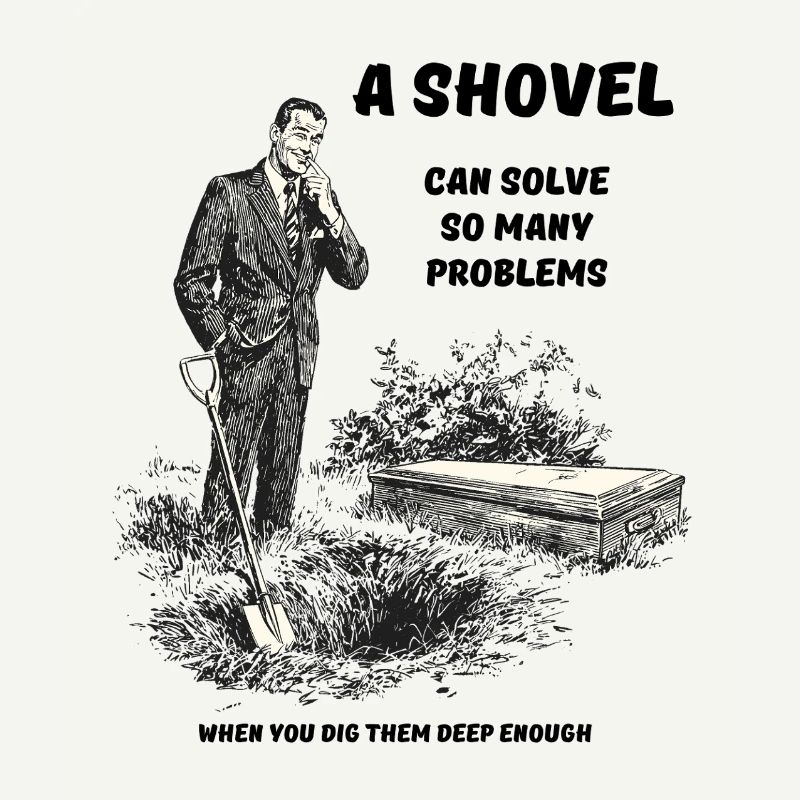 Humorous eulogy illustration