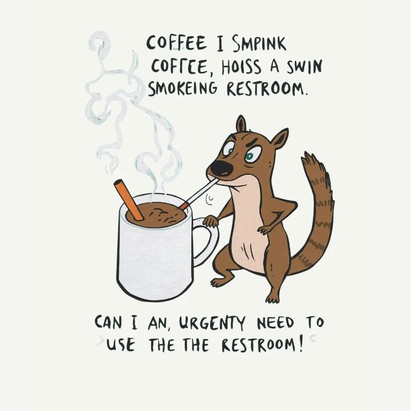 Kaffee Notfall Beutier Eichhörnchen Kippe 