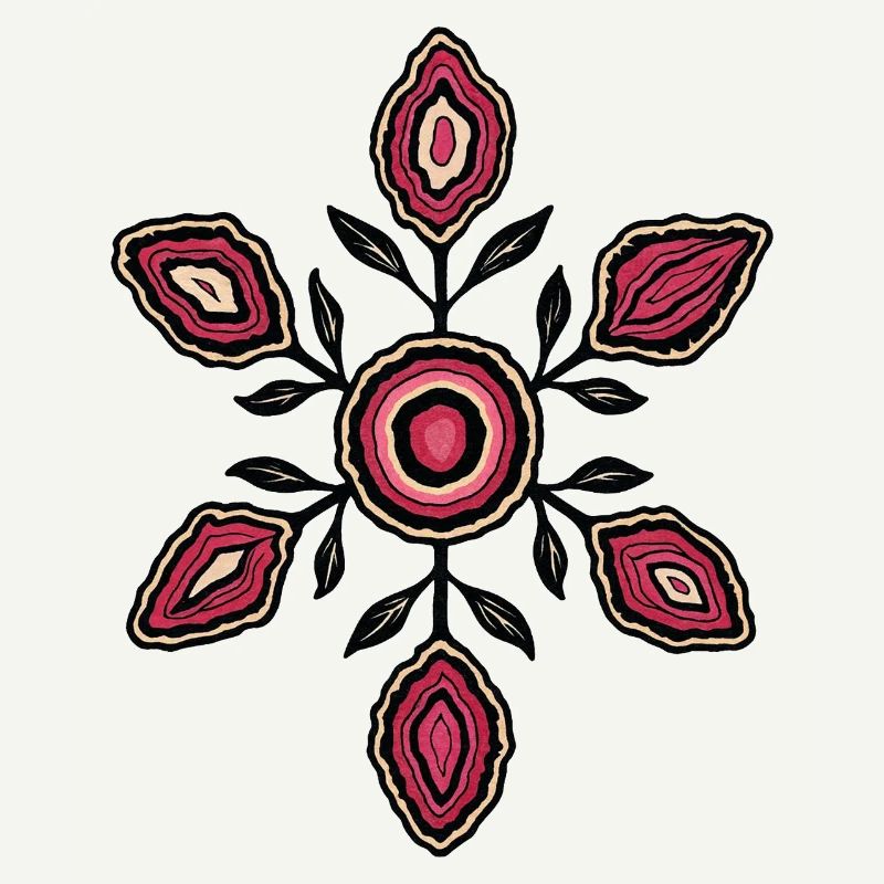 Rose Petal Mandala Pattern