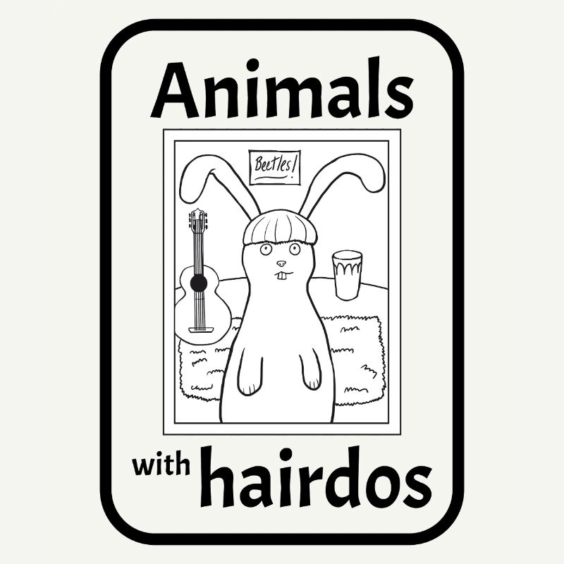 Lapin avec coiffure