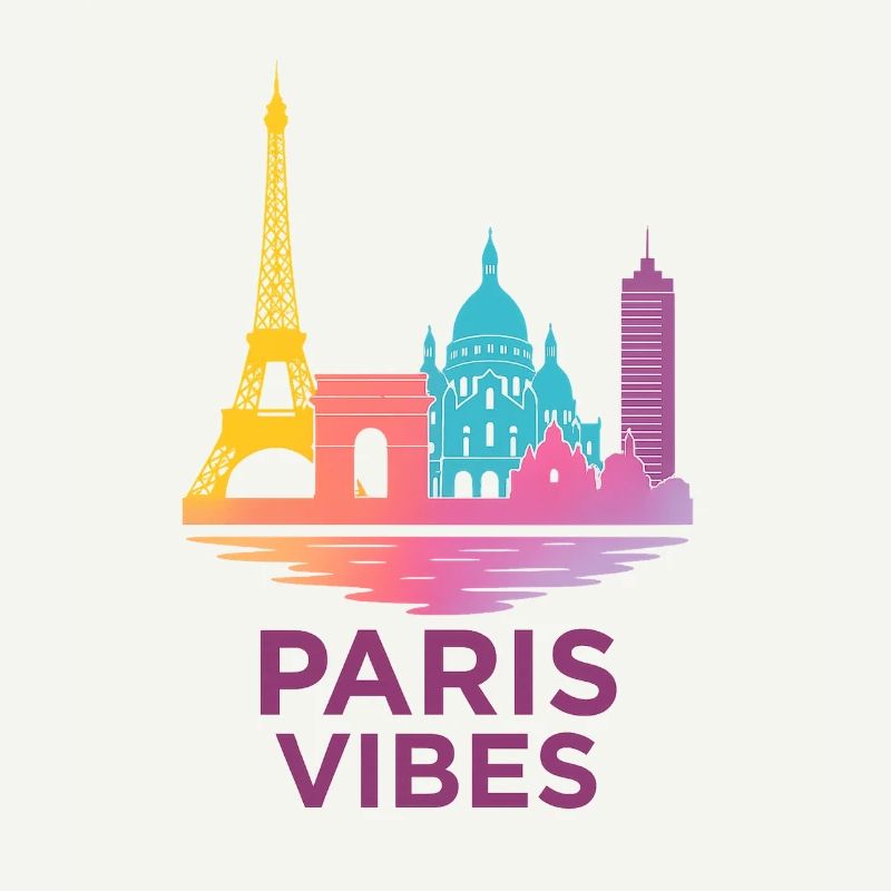 Silhouette de gradient de Paris Vibes
