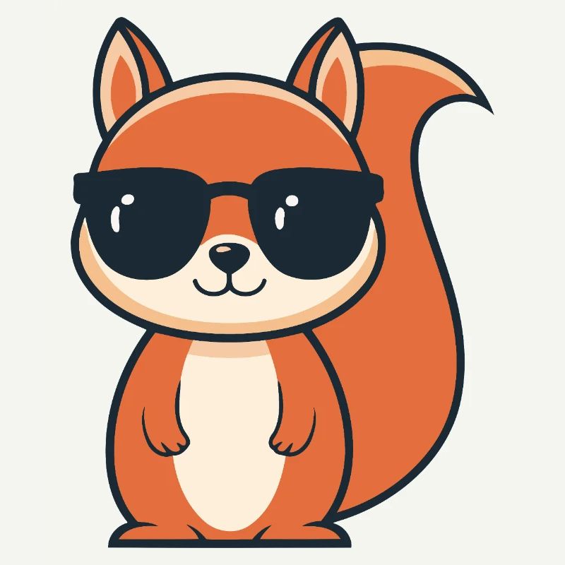 Chic Squirrel Black Glasses