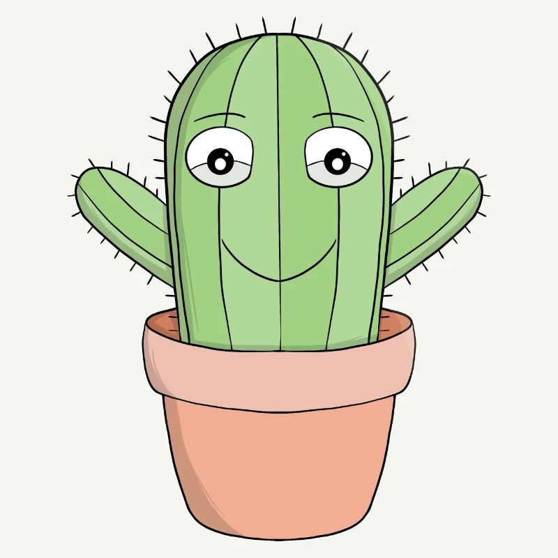 A cute smiling cactus