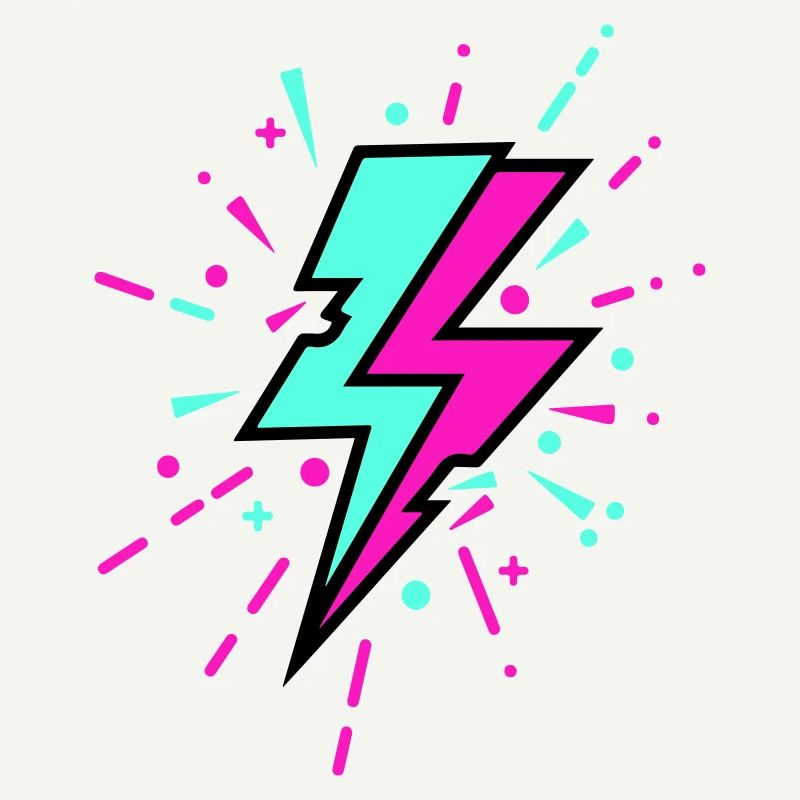 Retro Blitz bunten Stil