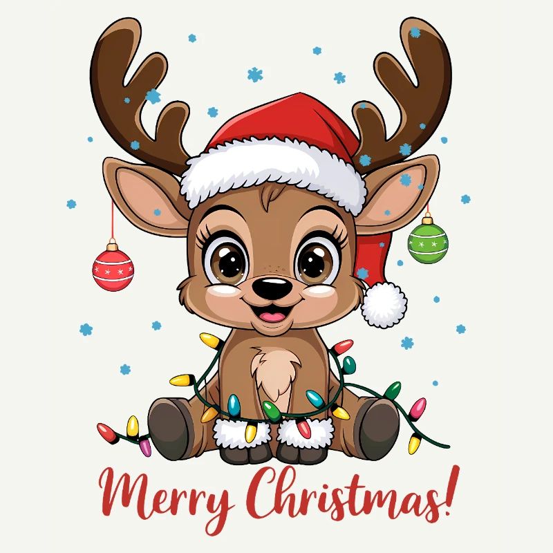 Pull de Noël en renne mignon Joyeux Noël