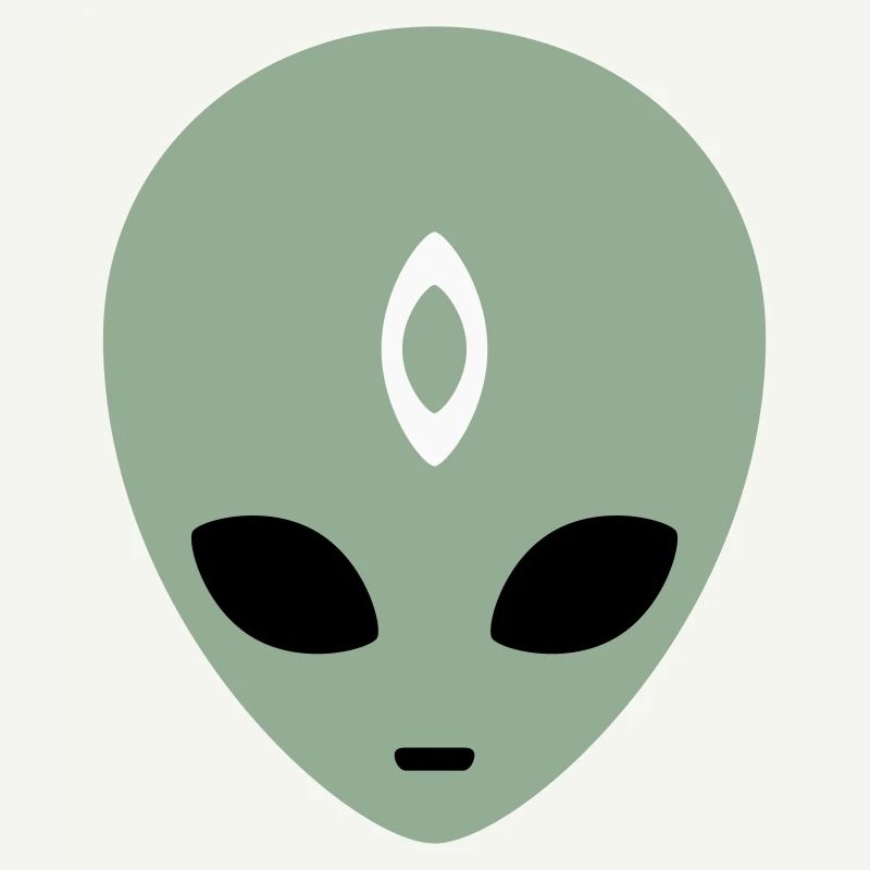 Alien Head Third Eye (three colours)
