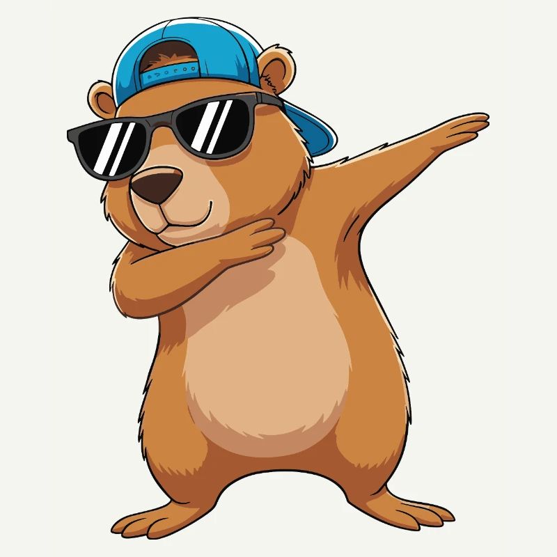 Dessins animés de lunettes de soleil Bear Cool à Dabber
