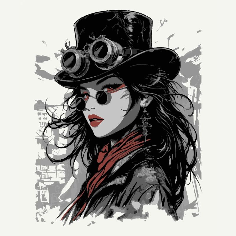 Steampunk Diva with Goggles