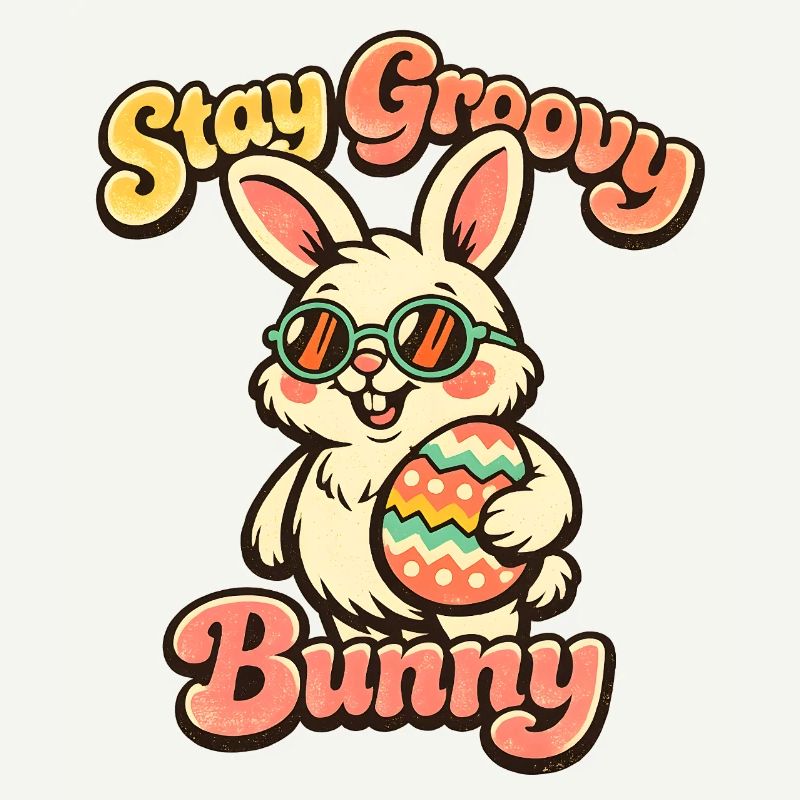 Retro Bunny with Sunglasses Easter Rabbit Ears
