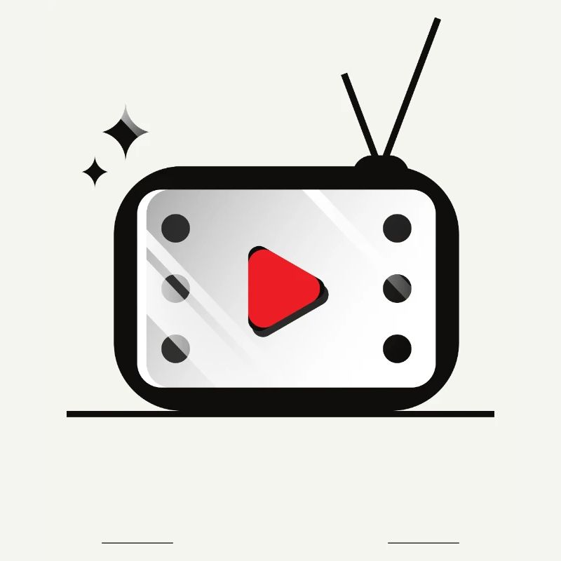 Retro TV Play Button Pattern