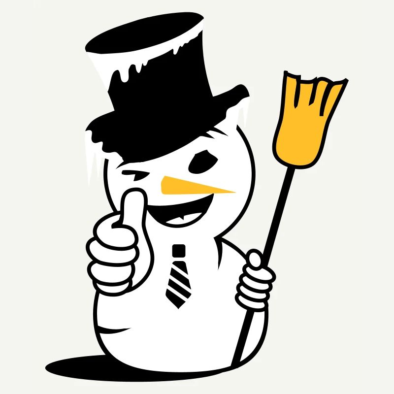 Cool snowman with thumbs up