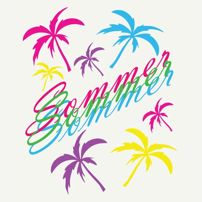 Neon Summer Palm Tree Feeling
