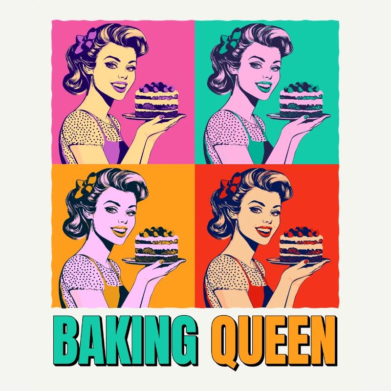 Cuisson Gâteau Cuisson Reine Cuisson Fée Boulanger Pop Art