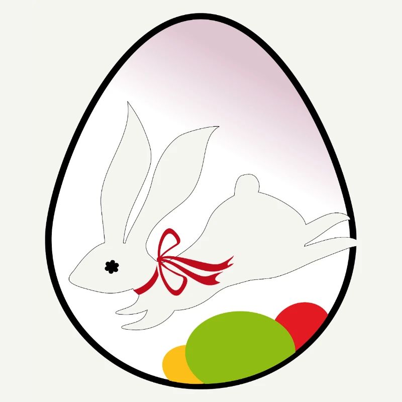 Easter Bunny Silhouette in Egg