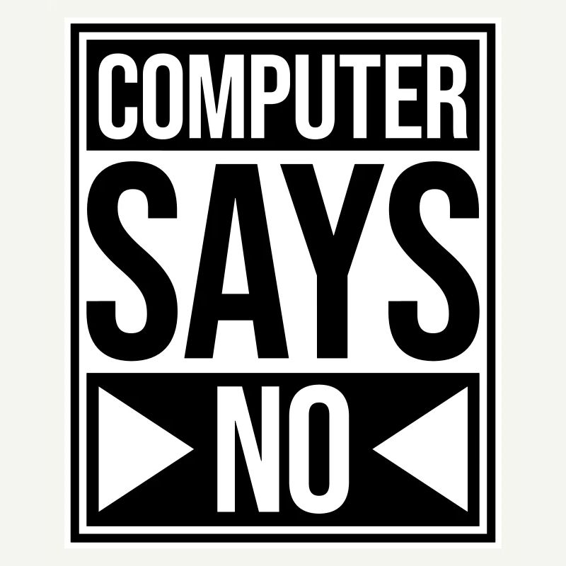 L’ordinateur dit pas de technique drôle de nerd programmeur
