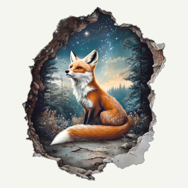 Fuchs Sterne Wald