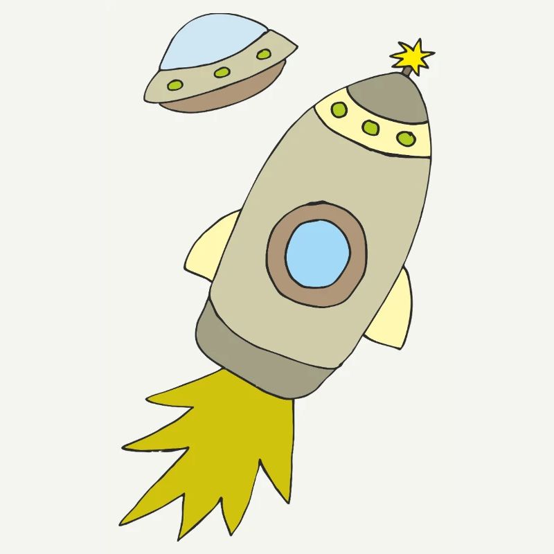 Space rocket with luminous propulsion
