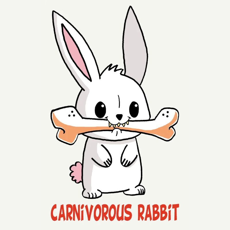 Carnivorous white rabbit