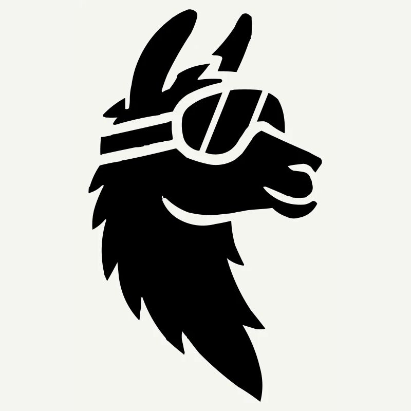 Llama with ski goggles