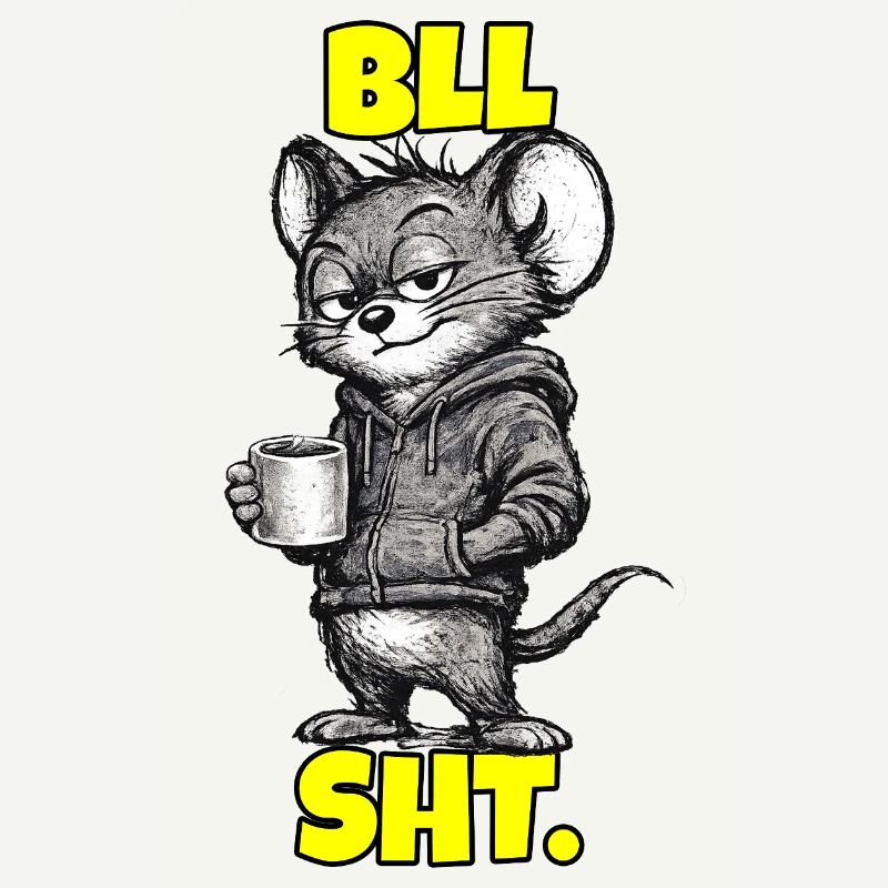 BLL SHT. – Mouse with coffee (sarcasm)