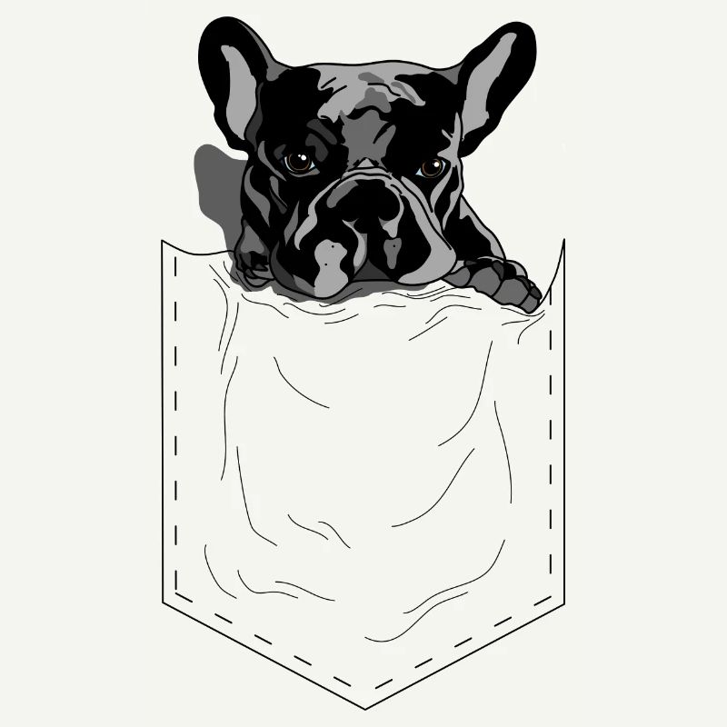 Frenchie Pocket Design Pop Art Style