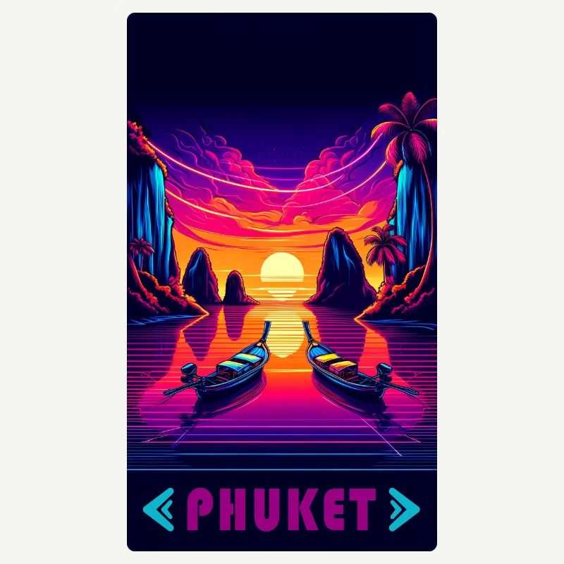 Phuket Thailand sunset design