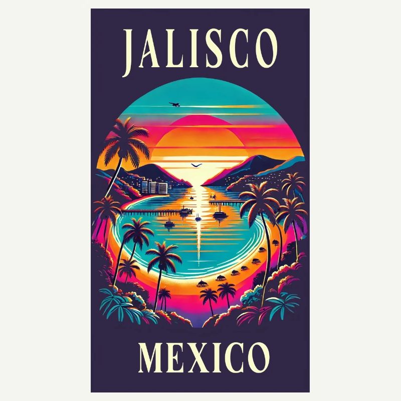 Jalisco Mexico palm tree design