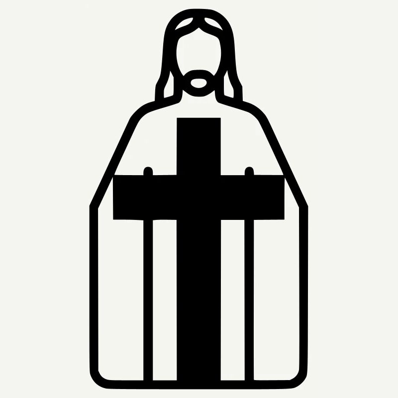 Vector de la Silhouette de la Silhouette de Jésus-Christ
