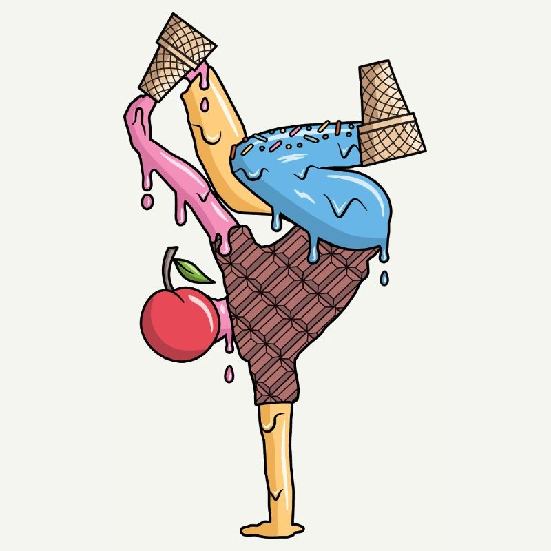 Breakdance Eiscreme Tanz Breakdancer Breakdancing
