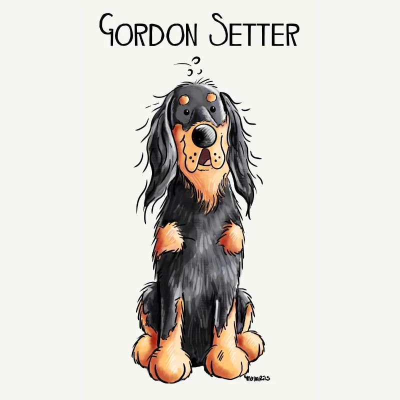Funny Gordon Setter - Hund - Comic - Hunderasse