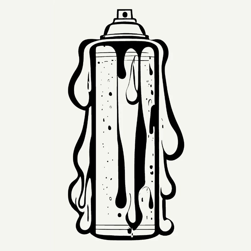 Comic Spray Can with Drops