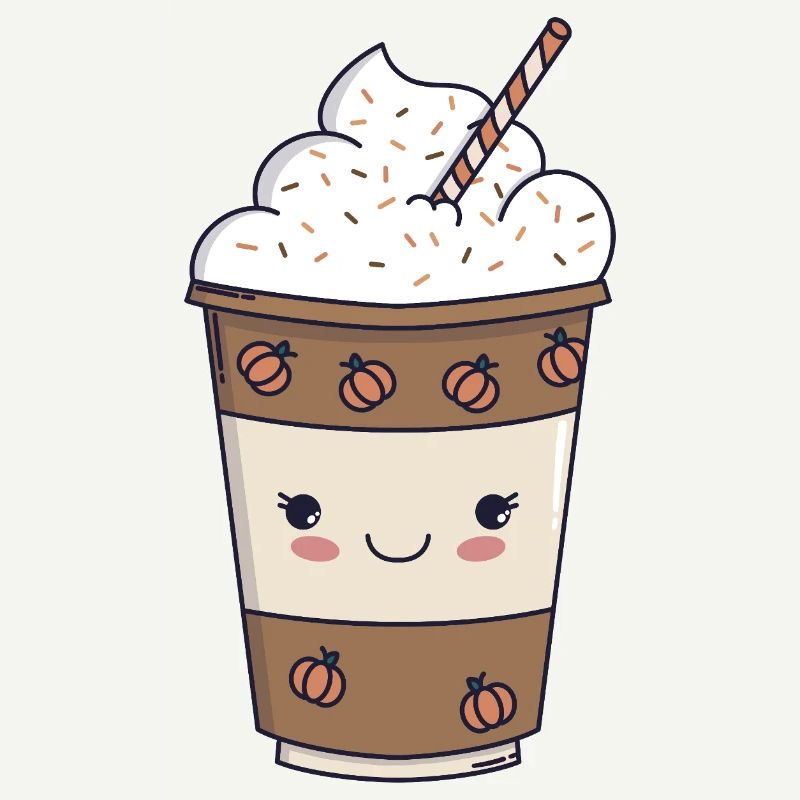 Pumpkin Spice Latte – Kawaii Fall 🍂☕
