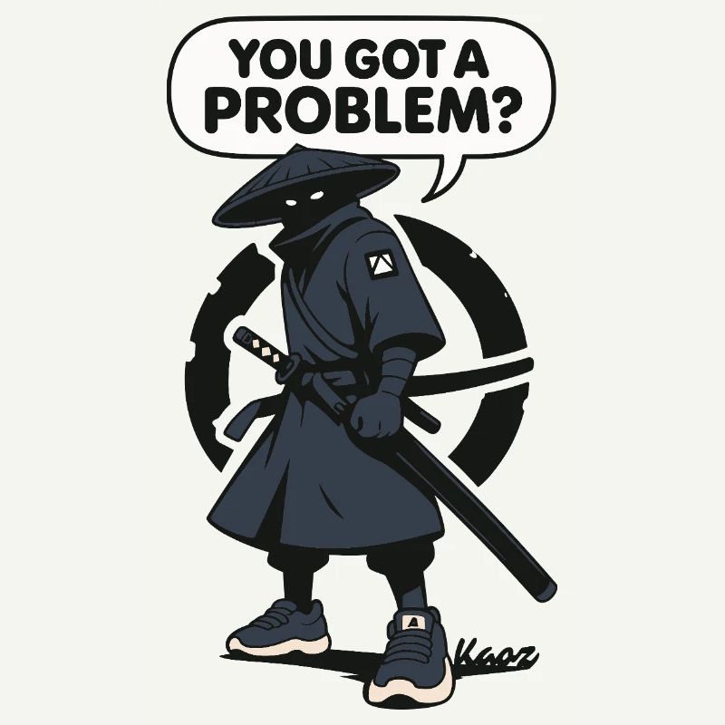 Schatten ninja mit Spruch