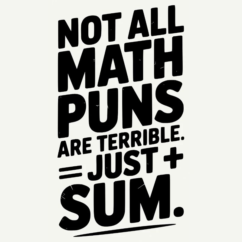 Not All Math Puns Are Terrible Just Sum