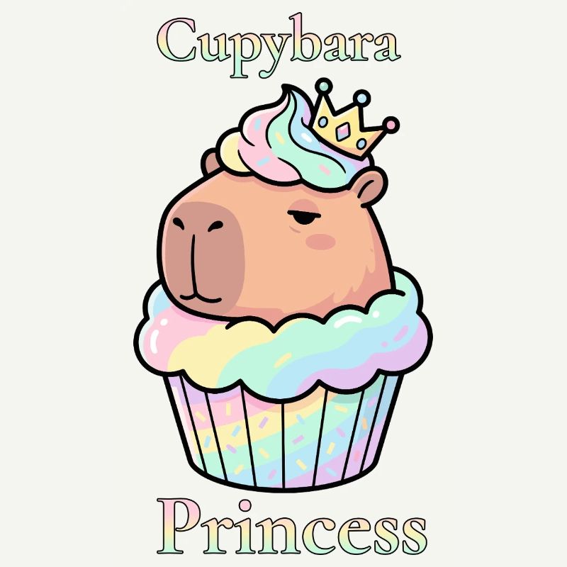 Cupybara Princess Capybara Cupcake with Crown