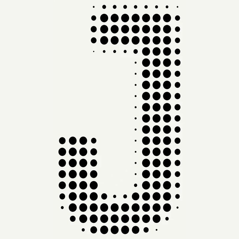 J letter dots grid