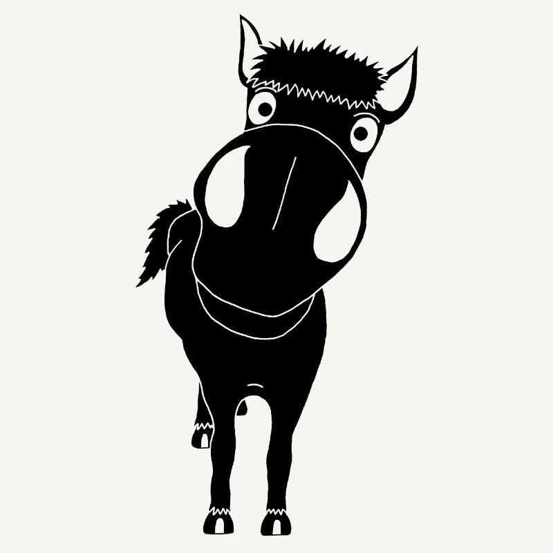 Gros plan sur un cheval (noir)