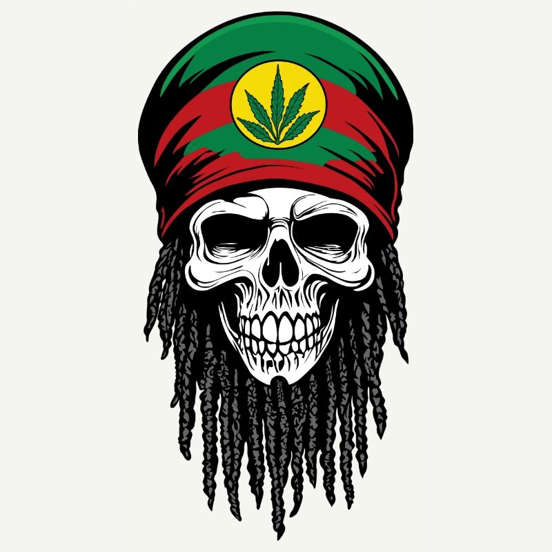 SKULL RASTA CAP