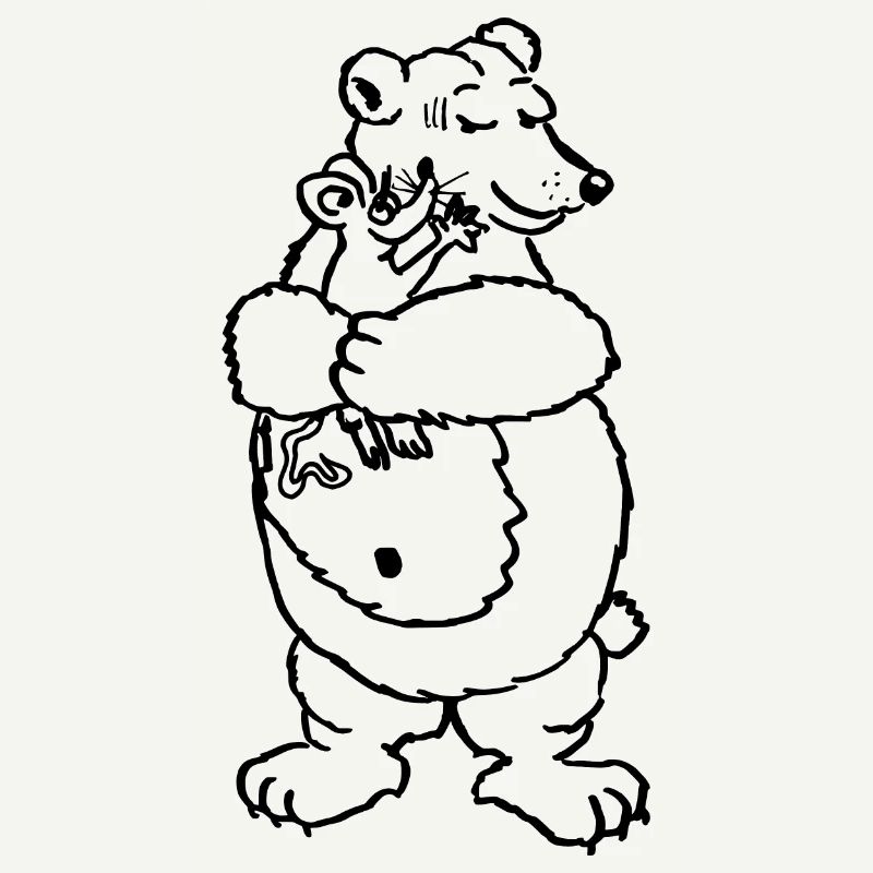 Mouse Bear Hug Love Mouse Bear