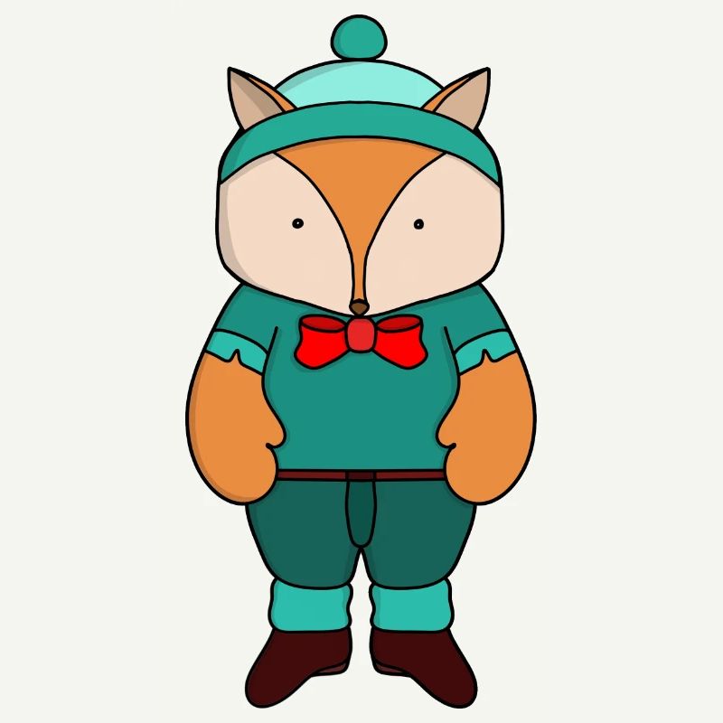 Renard vert mignon