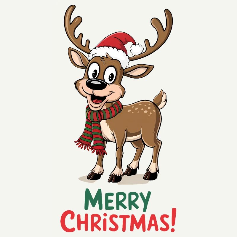 Pull de Noël en renne Drôle mignon mignon