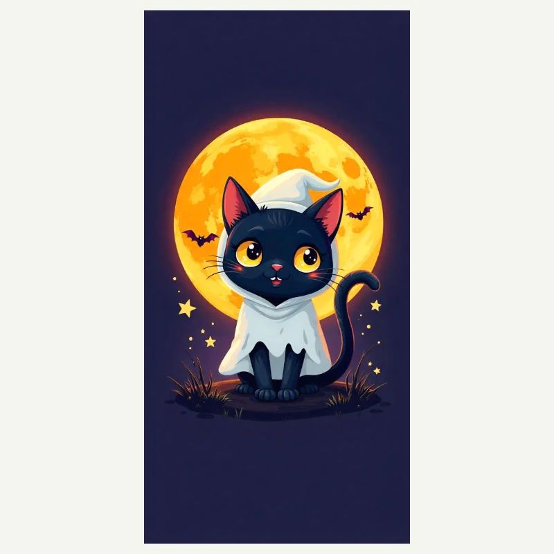 Chat de Clair de Lune en Cape de Fantôme