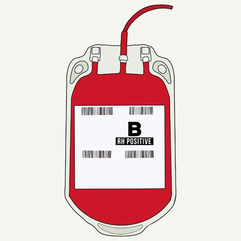 B Positiver Blutbeutel