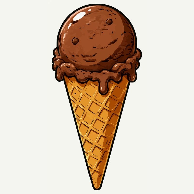 Schokoladen Eis Kugel