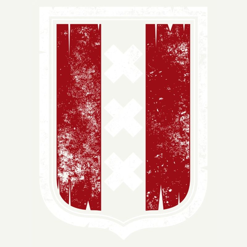 Red Shield Crest with White Xs