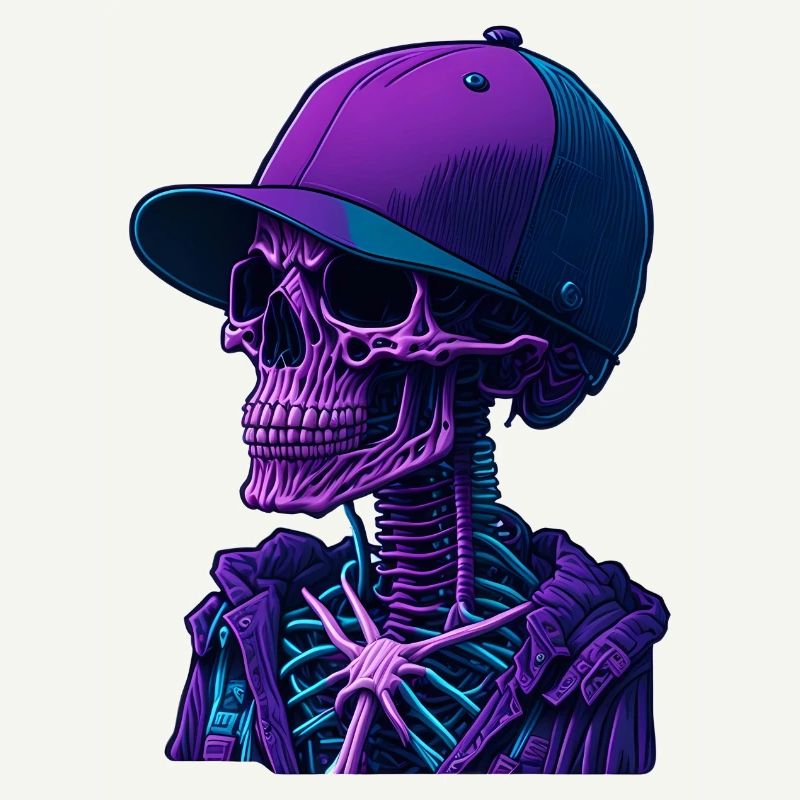 Skeleton with cap